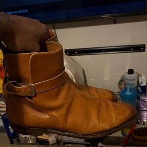 Ralph Lauren Purple Label Brown Leather Boots